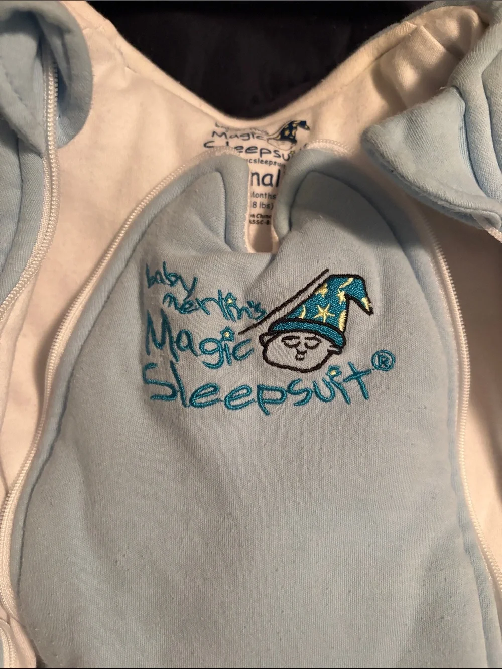 Baby Merlin’s Magic Sleepsuit Light Blue Infant 3-6 months